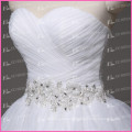 2015 Ball Gown Sweetheart Neckline Side-draped Pick-ups Lace Appliqued Crystal Wedding Factory Dresses